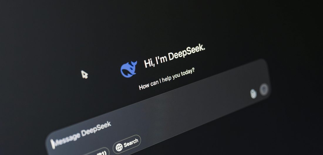 An AI chat assistant interface on a laptop screen